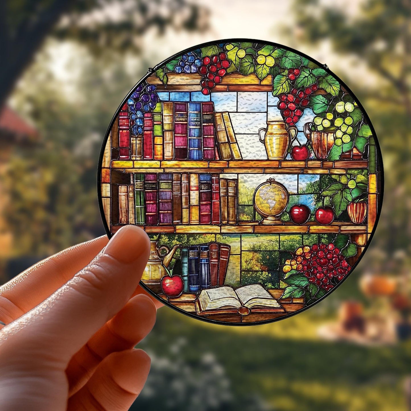 Handmade Book Suncatcher | Book Lover Window Decor | Wooden Peak